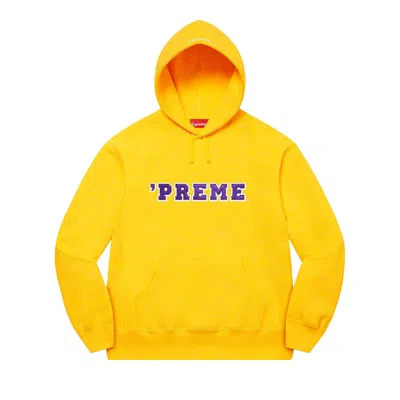 Pre-owned Supreme Preme Hooded Sweatshirt 'yellow'