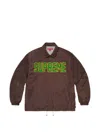 Supreme Press-stud-fastening Jacket In Brown