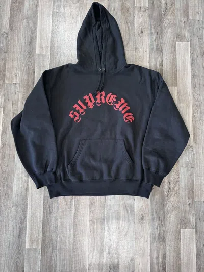 Pre-owned Supreme Printed Arc Hooded Sweatshirt Black