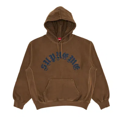 Pre-owned Supreme Printed Arc Hooded Sweatshirt 'dusty Brown'