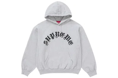 Pre-owned Supreme Printed Arc Hooded Sweatshirt Heather Grey