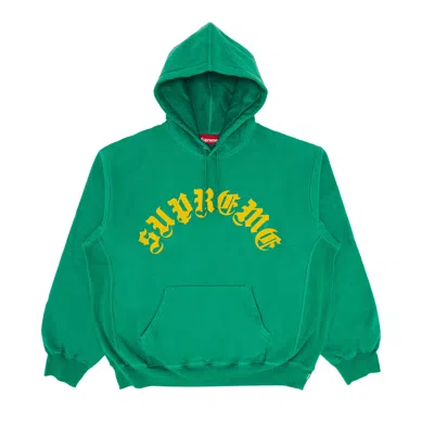 Pre-owned Supreme Printed Arc Hooded Sweatshirt 'light Pine' | Green | Men's Size M
