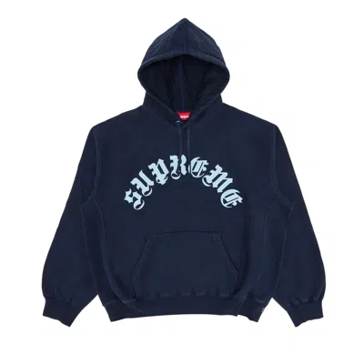 Pre-owned Supreme Printed Arc Hooded Sweatshirt 'navy' | Blue | Men's Size M