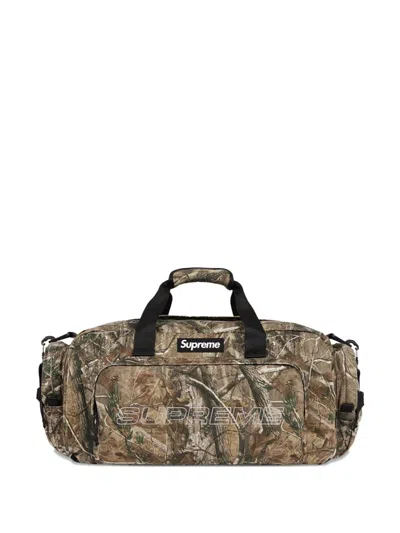 Supreme Printed "camo" Duffle Bag In Neutral