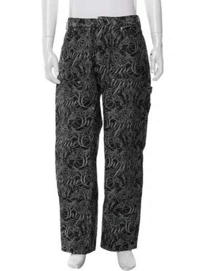 Pre-owned Supreme Printed Cargo Pants In Gray