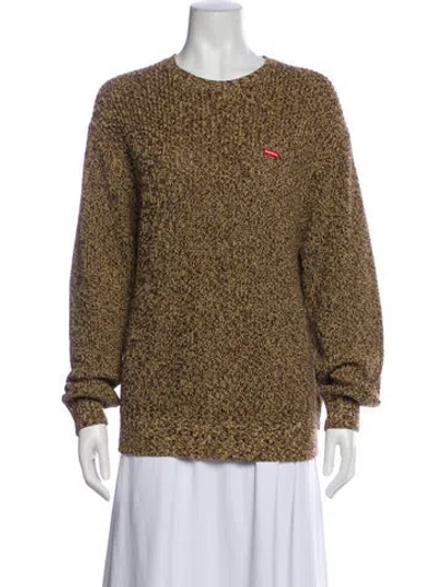 Pre-owned Supreme Printed Crew Neck Sweater In Brown
