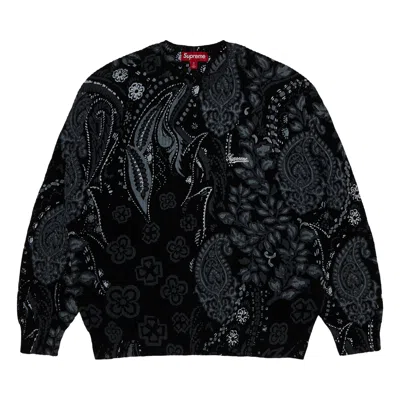 Pre-owned Supreme Printed Paisley Sweater 'black'