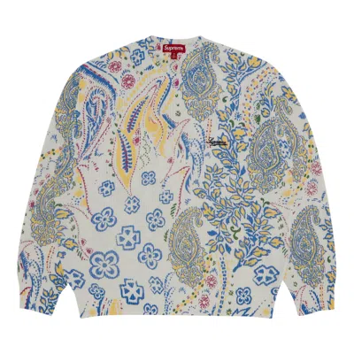 Pre-owned Supreme Printed Paisley Sweater 'white'