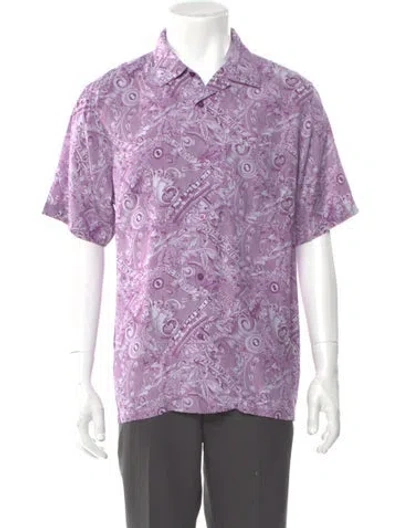 Pre-owned Supreme Printed Short Sleeve Shirt In Purple