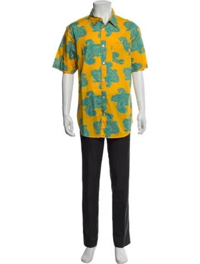 Pre-owned Supreme Printed Short Sleeve Shirt In Yellow