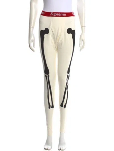 Pre-owned Supreme Printed Skinny Leg Pants In Neutral