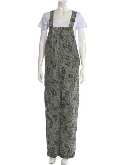 Pre-owned Supreme Printed Square Neckline Jumpsuit In Green