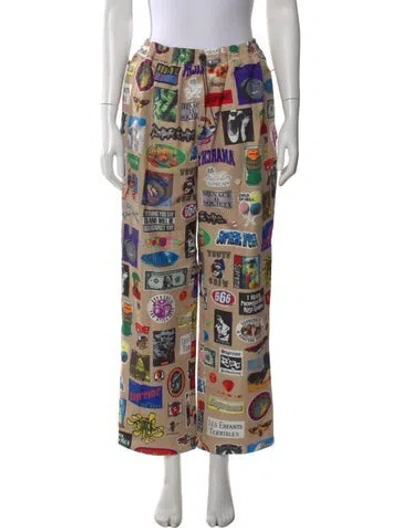 Pre-owned Supreme Printed Wide Leg Pants In Neutral