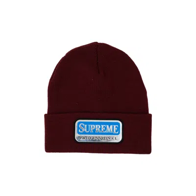 Pre-owned Supreme Professional Beanie 'cardinal' | Red | Men's Size Onesize