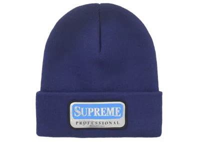 Pre-owned Supreme Professional Beanie In Blue