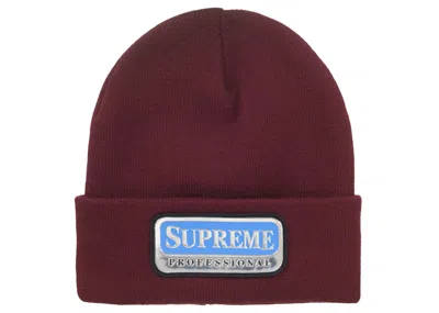 Pre-owned Supreme Professional Beanie In Cardinal