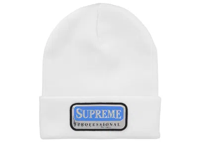 Pre-owned Supreme Professional Beanie In White