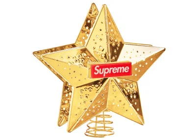Pre-owned Supreme Projecting Star Tree Topper (us Plug) In Gold