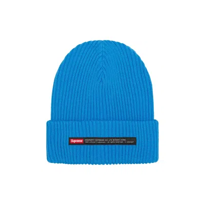 Pre-owned Supreme Property Label Beanie 'bright Blue'