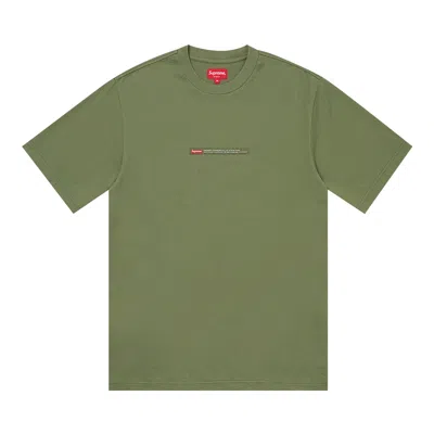 Pre-owned Supreme Property Label Short-sleeve Top 'olive' | Green | Men's Size Xl