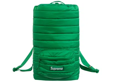 Pre-owned Supreme Puffer Backpack In Green