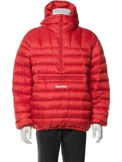 Pre-owned Supreme Puffer Coat In Orange