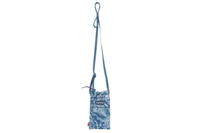 Pre-owned Supreme Puffer Neck Pouch In Blue Paisley
