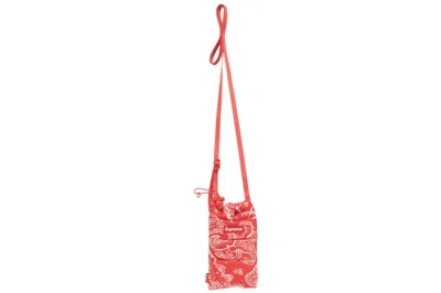 Pre-owned Supreme Puffer Neck Pouch In Red Paisley