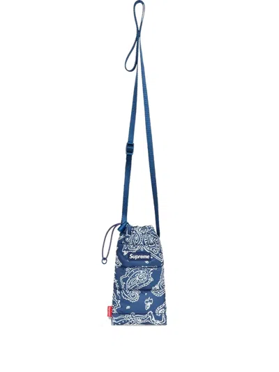 Supreme Puffer Neck Shoulder Bag In Blue