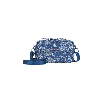 Pre-owned Supreme Puffer Side Bag 'blue Paisley'