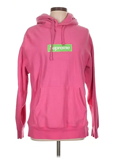 Pre-owned Supreme Pullover Hoodie In Pink