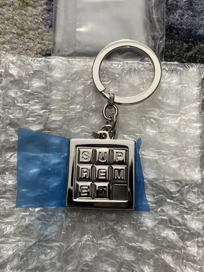 Pre-owned Supreme Puzzle Keychain Silver