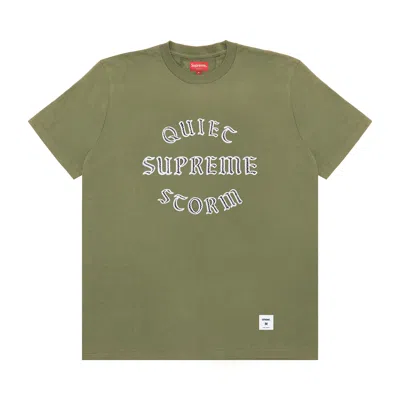 Pre-owned Supreme Quiet Storm Short-sleeve Top 'light Olive' | Green | Men's Size Xl