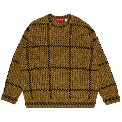 Pre-owned Supreme Quilt Stitch Sweater 'yellow'