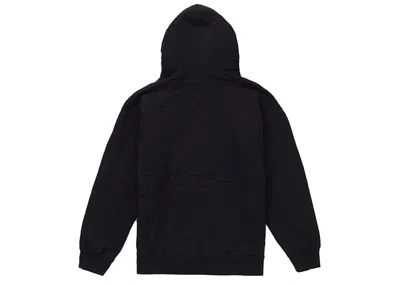 Pre-owned Supreme Quilted Hooded Sweatshirt In Black