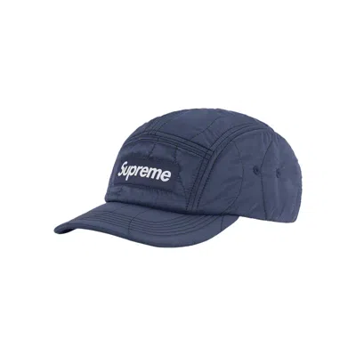 Pre-owned Supreme Quilted Liner Camp Cap 'blue' | Men's Size Onesize