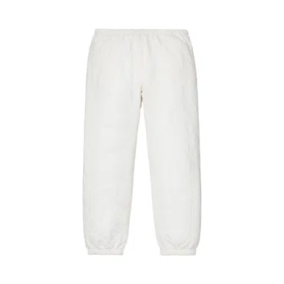 Pre-owned Supreme Quilted Sweatpant 'white' | Men's Size 33