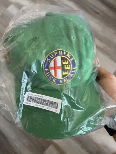 Pre-owned Supreme Racing 6 Panel Hat In Green