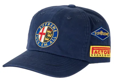 Pre-owned Supreme Racing 6panel In Navy Blue