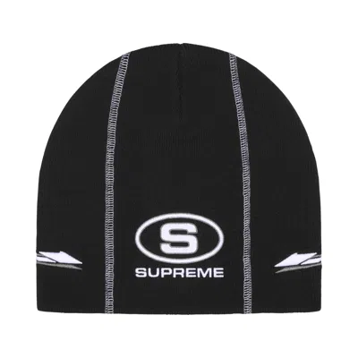Pre-owned Supreme Racing Panel Beanie 'black' | Men's Size Onesize