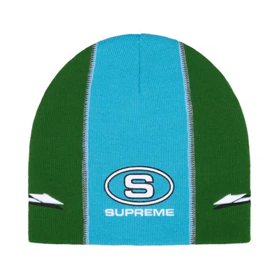 Pre-owned Supreme Racing Panel Beanie 'light Blue' | Men's Size Onesize