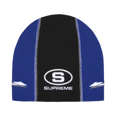Pre-owned Supreme Racing Panel Beanie 'navy' | Blue | Men's Size Onesize