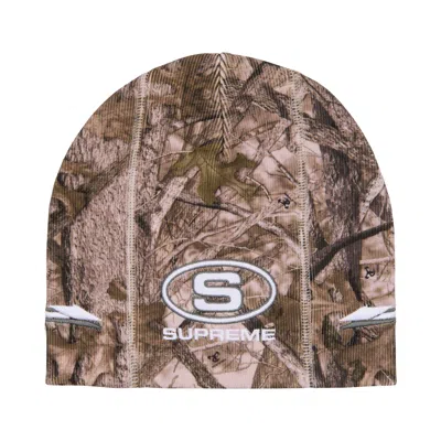 Pre-owned Supreme Racing Panel Beanie 'truetimber Koda Camo' | Brown | Men's Size Onesize