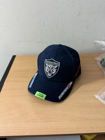 Pre-owned Supreme Racing Team 6-panel Cap Navy In Blue