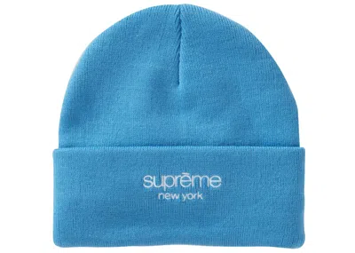 Pre-owned Supreme Radar Beanie In Bright Blue
