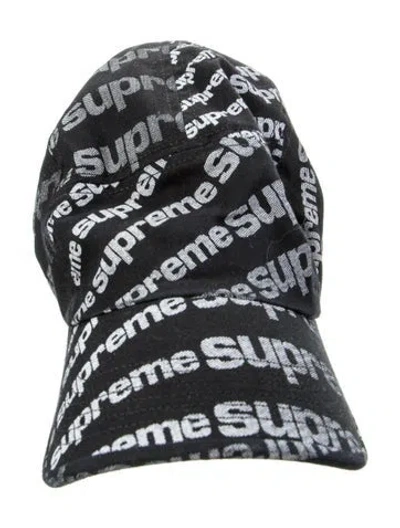 Pre-owned Supreme Radial Camp Cap In Black