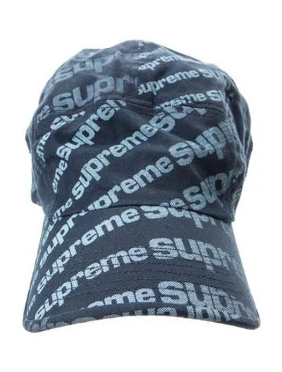 Pre-owned Supreme Radial Camp Cap In Blue