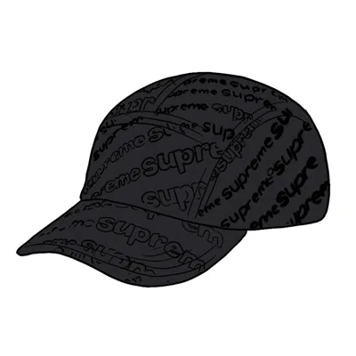 Pre-owned Supreme Radial Camp Cap In Black