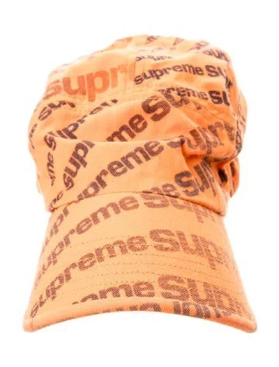 Pre-owned Supreme Radial Camp Cap In Orange