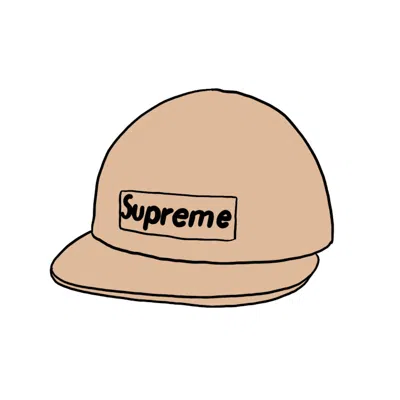 Pre-owned Supreme Raffia Camp Cap In Tan